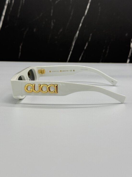NEW GUCCI GG1771S 002 SUNGLASSES WHITE SQUARE WOMEN GUCCI EYEWEAR